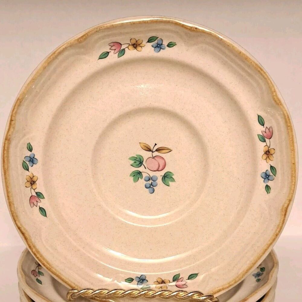 Vintage International Stoneware Heartland Set Of 3 Saucers - Japan - Picture 2 of 5